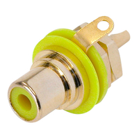 Neutrik AG NYS367-4 Gold Plated Phono Socket Yellow