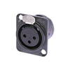 Neutrik NC3FD-L-B-1 XLR Panel Mount Socket 3-Pole