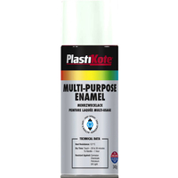 PlastiKote 60103 Multi-purpose Enamel Spray Paint 400ml - Matt White