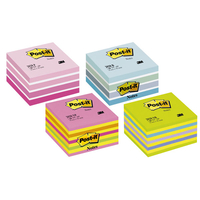 Post-it® Sticky Notes Cube 76x76mm Neon 450 Sheets