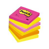 Post-it® Warm Neon Rainbow 76x76mm - Pack of 6