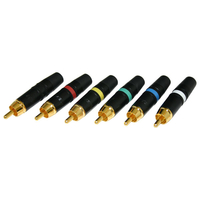 REAN NYS373-0 Gold Plated Phono Plug Black