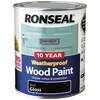 Ronseal 38772 10 Year Weatherproof Wood Paint Black Gloss 750ml