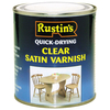Rustins AVSC1000 Quick Dry Varnish Satin Clear 1 litre