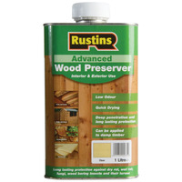 Rustins AWCL1000 Advanced Wood Preserver Clear 1 litre