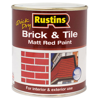 Rustins BRITW2500 Quick Dry Brick & Tile Paint Matt Red 2.5 litre