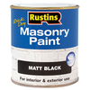 Rustins MASPB500 Quick Dry Masonry Paint Matt Black 500ml