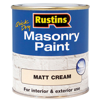 Rustins MASPC250 Quick Dry Masonry Paint Matt Cream 250ml