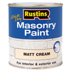 Rustins MASPC500 Quick Dry Masonry Paint Matt Cream 500ml