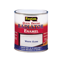 Rustins RADG250 Quick Dry Radiator Enamel Paint Gloss White 250ml