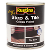 Rustins STBLW250 Quick Dry Step & Tile Paint Gloss Black 250ml