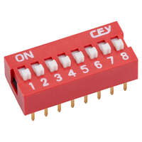 RVFM DS1040-8 RN DIL Switch 8-way 16-pin