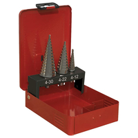 Sealey AK4733 Step Drill Set 3pc