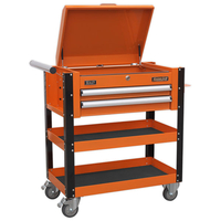 Sealey AP760MO Heavy-Duty Mobile Tool & Parts Trolley 2 Drawer & L...