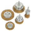 Sealey BWBS05 Wire Brush Set 5pc Brassed