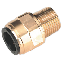 Sealey CAS15BSA 15mm x 1/2"bspt Brass Straight Adaptor