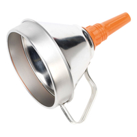 Sealey FM20F Funnel Metal with Flexi Spout and Filter 200mm