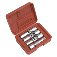 Sealey SX0402 Diesel Glow Plug Socket Set 4pc 3/8"sq Drive