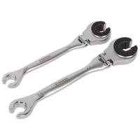 Sealey VS0356 Brake Pipe Ratcheting Spanner Set 2pc