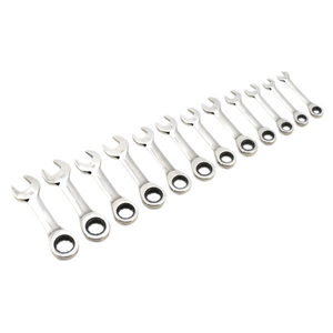 Siegen S0633 Stubby Ratchet Combination Spanner Set 12pc Metric