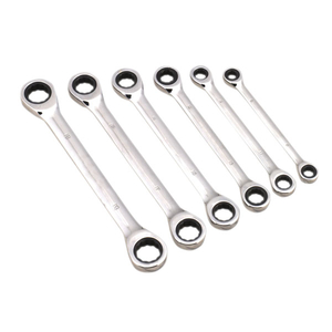 Siegen S0636 Double End Ratchet Ring Spanner Set 6pc Metric