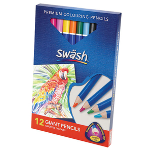 Swäsh Classbox 144 Premium Triangular KOMFIGRIP Giant Colouring Pe...