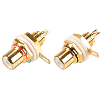 TruConnect Red Gold Plated Phono Socket