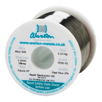 Warton Metals Future HF LMP 62S Fast Flow 2% Flux Solder Wire 22SW...