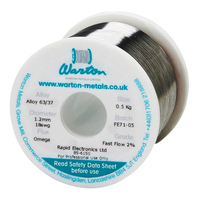 Warton Metals Omega 63/37 Fast Flow 2% Flux Solder Wire 22SWG 0.71...