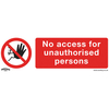 Worksafe SS17V10 Safety Sign No Access - Self-Adhesive Vinyl - PK10