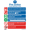 Worksafe SS19V10 Safety Sign Fire Action With Lift - Self-Adhesive...