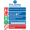Worksafe SS20V1 Safety Sign Fire Action Without Lift - Self-Adhesi...
