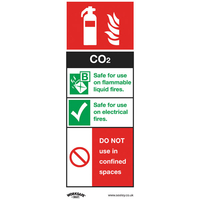 Worksafe SS21V1 Safety Sign CO2 Fire Extinguisher - Self-Adhesive. ..