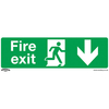 Worksafe SS22P1 Safe Conditions Safety Sign - Fire Exit (Down) - R...