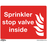Worksafe SS23V10 Safety Sign Sprinkler Stop Valve - Self-Adhesive. ..