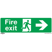 Worksafe SS24P1 Safe Conditions Safety Sign - Fire Exit (Right) -. ..