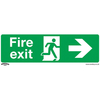 Worksafe SS24V10 Safety Sign Fire Exit (Right) - Self-Adhesive Vin...