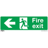 Worksafe SS25P10 Safety Sign Fire Exit (Left) - Rigid Plastic - PK10
