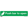 Worksafe SS29P10 Safety Sign Push Bar To Open - Rigid Plastic - PK10