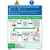 Worksafe SS33P1 Safety Sign Electric Shock Emergency Action - Rigi...