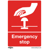 Worksafe SS35P1 Safe Conditions Safety Sign - Emergency Stop - Rig...