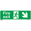 Worksafe SS36P1 Safety Sign Fire Exit (Down Right) - Rigid Plastic