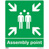 Worksafe SS37P10 Safety Sign Assembly Point - Rigid Plastic - PK10