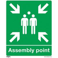 Worksafe SS37P10 Safety Sign Assembly Point - Rigid Plastic - PK10