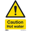 Worksafe SS38V1 Warning Safety Sign - Caution Hot Water - Self-Adh...