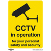 Worksafe SS40V10 Warning Safety Sign - CCTV - Self-Adhesive Vinyl. ..
