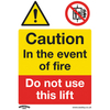 Worksafe SS43V1 Safety Sign Caution Do Not Use Lift - Self-Adhesiv...
