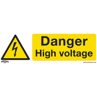 Worksafe SS48P1 Warning Safety Sign - Danger High Voltage - Rigid. ..