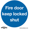 Worksafe SS4V10 Safety Sign Fire Door Keep Locked Shut - Self-Ad V...