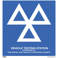 Worksafe SS51P10 Safety Sign MOT Testing Station - Rigid Plastic -...
